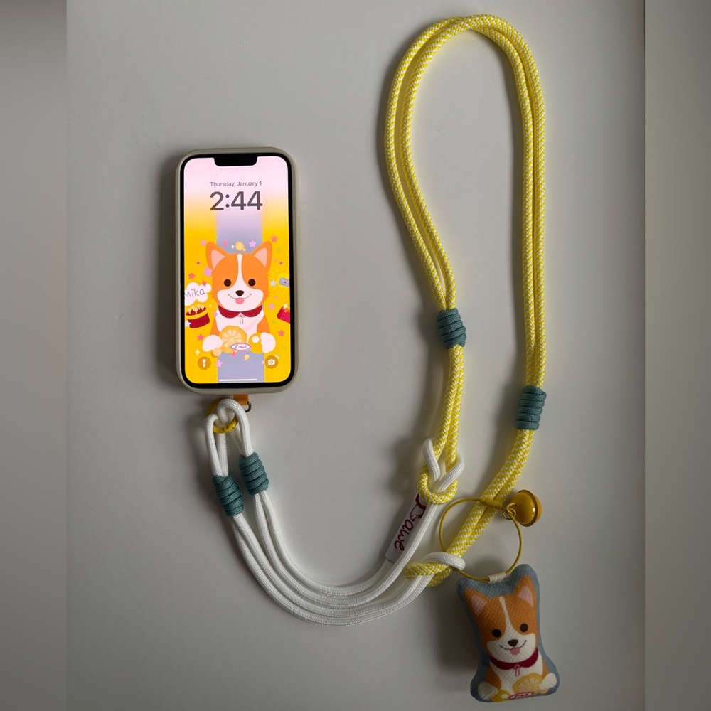 🍋💛Handmade 3-in-1 Lanyard Crossbody | Wrist Phone Strap